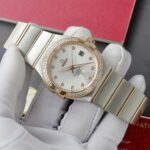 Omega Constellation Co-Axial Clone 11 Watch White Dial Metal Strap 38mm - Image 2