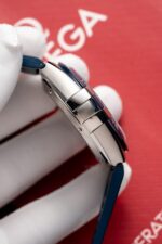 Omega Constellation Replica 11 Watch Blue Dial Leather Strap 41mm - Image 7