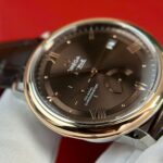 Omega De Ville Prestige Power Reserve Replica 11 Watch Dial Chocolate Leather Strap 39.5mm - Image 4