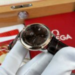Omega De Ville Prestige Power Reserve Replica 11 Watch Dial Chocolate Leather Strap 39.5mm - Image 6