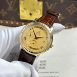 Omega De Ville Prestige Power Reserve Replica 11 Watch Yellow Dial Leather Strap 39.5mm - Image 2