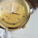 Omega De Ville Prestige Power Reserve Replica 11 Watch Yellow Dial Leather Strap 39.5mm - Image 6