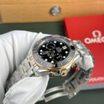 Omega Dial Black Copies Watches Seamaster Diver 300M Chronograph Demi Rose Gold N1 Factory 44mm - Image 4