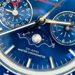 Omega Replica Watch Speedmaster Co-Axial Moonphase Blue Dial 44mm - Image 3