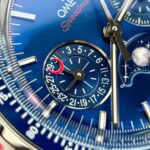 Omega Replica Watch Speedmaster Co-Axial Moonphase Blue Dial 44mm - Image 4