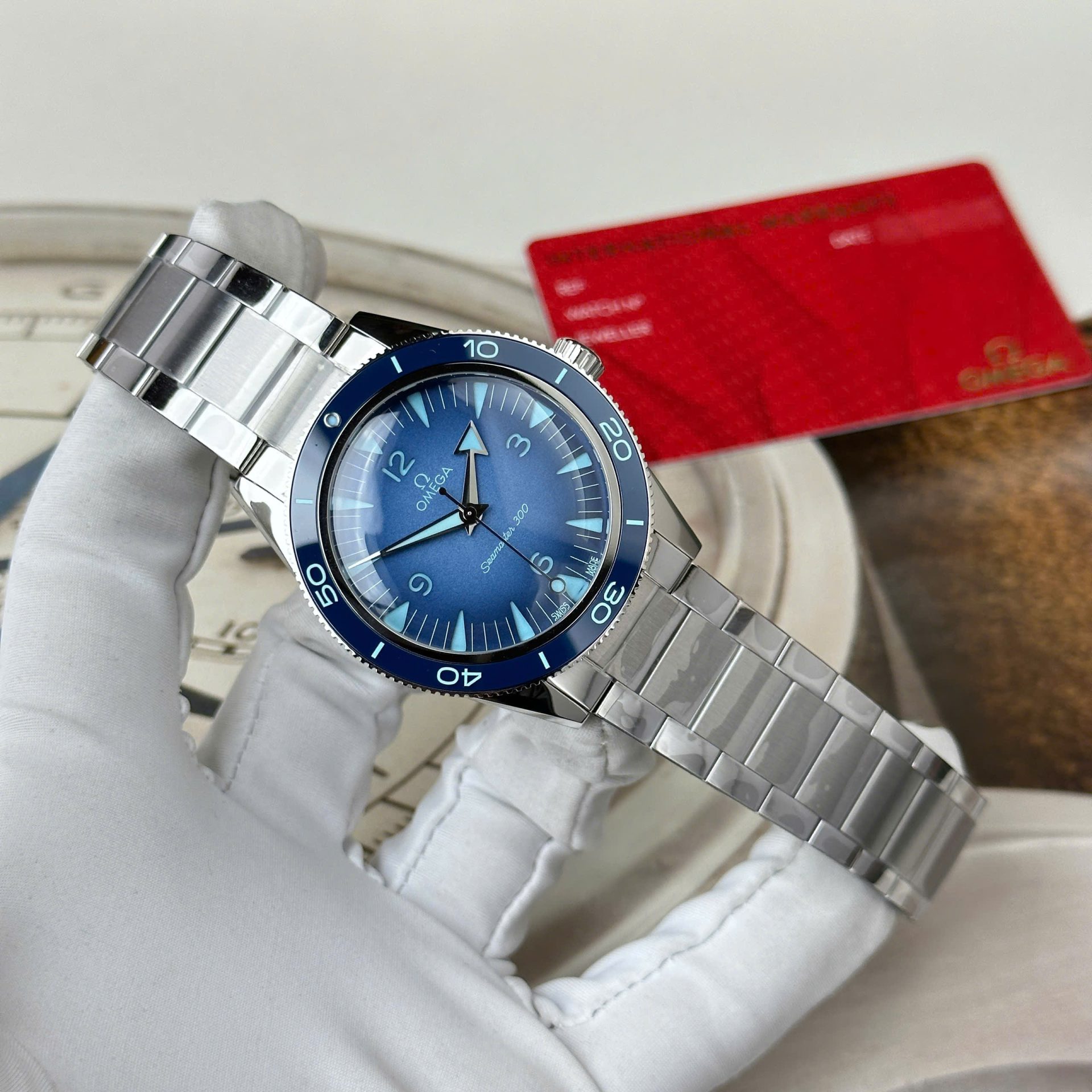 Dong-Ho-Omega-Replica-Cao-Cap-Seamaster-300-Heritage-Mat-Xanh-Xuong-VS-41mm-1.jpg Omega Replica Watches Seamaster 300 Heritage Blue Dial Metal Wire VS Factory 41mm - Image 1