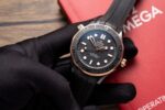 Omega Replica Watch Seamaster Black Dial Rubber Strap VS Factory 42mm