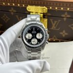 Omega Speedmaster Moonwatch Chronograph Black Dial Metal Wire Luxury Fake Watches OM Factory 42mm