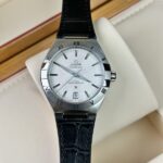 Omega Replica Watch Constellation White Dial Leather Strap 41mm