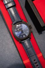 Panerai Luminot Marina PAM1664 Carbon Replica Watches Leather Strap VS Factory 44mm