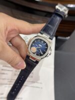Patek Philippe Nautilus 5726G Replica Watch Blue Leather Strap GRF 40.5mm - Image 2