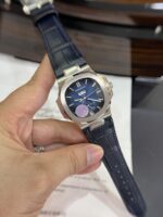 Patek Philippe Nautilus 5726G Replica Watch Blue Leather Strap GRF 40.5mm - Image 3