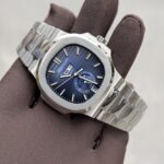 Patek Philippe 5726G Replica Watch Steel Strap Blue Dial 40.5mm - Image 3