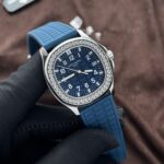 Patek Philippe Aquanaut 5067 Fake Watch Blue Dial Rubber Strap PPF Factory 35.6mm - Image 3