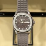 Patek Philippe Aquanaut 5067A Best Replica Watch Grey With Stone Bezel 35.6mm