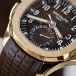 Patek Philippe Aquanaut 5164R Knock Off Watches Brown Dial Rubber Strap PPF Factory 40.8mm - Image 6