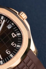Patek Philippe Aquanaut 5167 Dial Brown Replica Watches Rubber Strap 40mm - Image 4