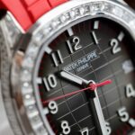 Patek Philippe Aquanaut 5167 Red Replica Watches Moissanite Diamonds Baguette 40mm - Image 6