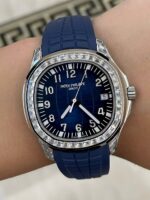 Patek Philippe Replica Watches Aquanaut 5168G Blue Rubber Strap GR Factory 42mm - Image 4