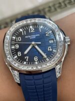 Patek Philippe Replica Watches Aquanaut 5168G Blue Rubber Strap GR Factory 42mm - Image 5