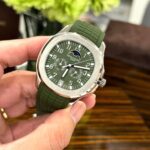 Patek Philippe Aquanaut 5261G Best Replica Watches Green Dial Rubber Strap 40mm - Image 3