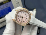 Patek Philippe Aquanaut 5268R Replica Watches White Rubber Strap Automatic Movement PPF Factory 38.8mm - Image 3