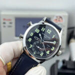 Patek Philippe Replica Watches Calatrava Pilot Travel Time 5524G Blue Dial Leather Strap 42mm - Image 3