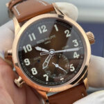 Patek Philippe Best Replica Watches Calatrava Pilot Travel Time 5524R Brown Dial Leather Strap 42mm - Image 4