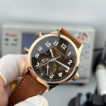 Patek Philippe Best Replica Watches Calatrava Pilot Travel Time 5524R Brown Dial Leather Strap 42mm - Image 3