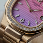 Patek Philippe Imitation Watches Nautilus 7010R Women Purple Pink Dial Metal Wire GR Factory 32mm - Image 6