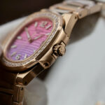 Patek Philippe Imitation Watches Nautilus 7010R Women Purple Pink Dial Metal Wire GR Factory 32mm - Image 7