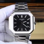Patek Philippe Cubitus 5821 Replica Watches Black Dial Stainless Steel TW Factory 45mm