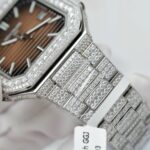 Patek Philippe Cubitus 5821 Dial Brown Replica Watch Full Diamonds Moissanite Hong Kong 45mm - Image 7