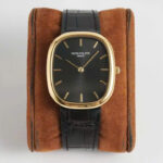Patek Philippe Ellipse 5738R Replica Watches Black Dial Leather Strap 34x39mm