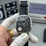 Patek Philippe Golden Ellipse 5738 Grand Feu Black Enamel Replica Watches OM Factory 34.5×39.5mm