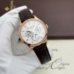 Patek Philippe Grand Complications 5327 Replica Watches White Dial Leather Strap 3K Factory 40mm