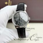 Patek Philippe Grand Complications 5327 Replica Watches Gray Dial Leather Strap 3K Factory 40mm
