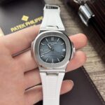 Patek Philippe Nautilus 5711 Best Replica Watch White Rubber Strap 3K Factory 40mm