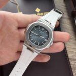 Patek Philippe Nautilus 5711 Best Replica Watch White Rubber Strap 3K Factory 40mm - Image 3