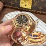 Patek Philippe Nautilus 5711 Rose Gold Replica Watches Brown Dial Metal Wire BBF Factory 40mm - Image 6