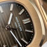 Patek Philippe Nautilus 5711 Rose Gold Replica Watches Brown Dial Metal Wire BBF Factory 40mm - Image 4