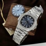 Patek Philippe Nautilus 5711 Blue Dial Copies Watch Diamonds Natual Custom 40mm - Image 2