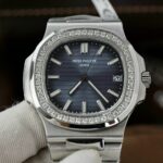 Patek Philippe Nautilus 5711 Blue Dial Copies Watch Diamonds Natual Custom 40mm - Image 3
