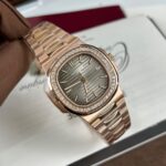 Patek Philippe Best Replica Watch Nautilus 5711 Gold Wrapped & Moissanite Diamonds Custom 40mm - Image 2