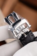 Patek Philippe Nautilus 5711 Luxury Fake Watches Gray Dial Leather Strap BBF Factory 40mm - Image 13