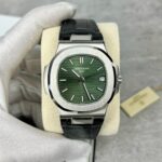 Patek Philippe Nautilus 5711 Replica Watch Leather Strap Green Dial 40mm