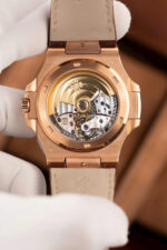 Patek Philippe Nautilus 5711R Best Fake Watches Gray Dial Leather Strap BBF Factory 40mm - Image 11