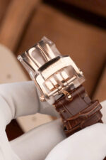 Patek Philippe Nautilus 5711R Best Fake Watches Gray Dial Leather Strap BBF Factory 40mm - Image 13