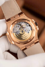 Patek Philippe Nautilus 5711R Best Fake Watches Gray Dial Leather Strap BBF Factory 40mm - Image 12
