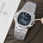 Patek Philippe Nautilus 5712 Imitation Watches Blue Dial Engraving Machine PPF Factory 40mm